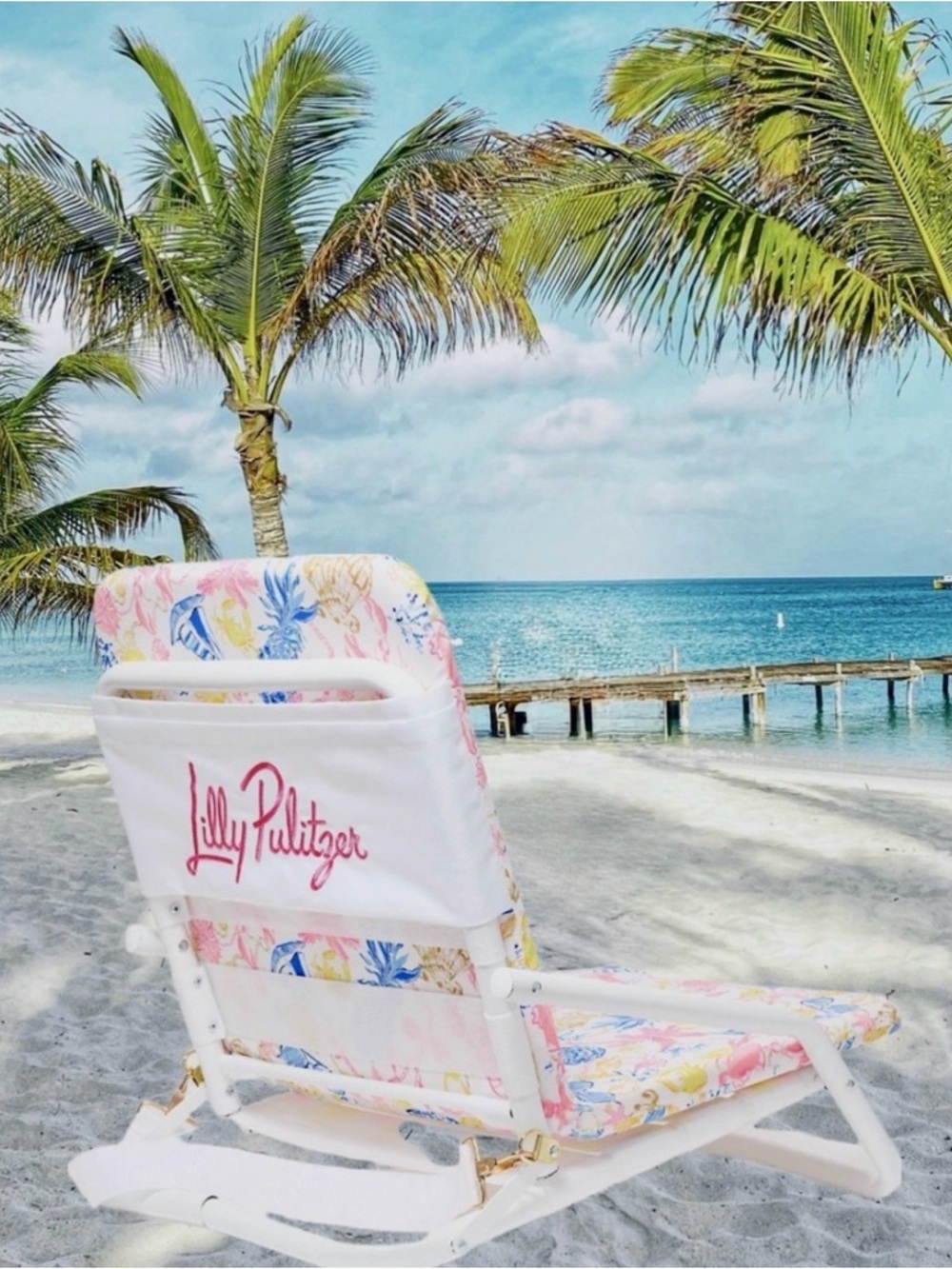 Lilly Pulitzer Beach Chair with cover included.
